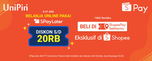Promo Agustus – Top up di UniPin dan Bayar Pakai SpayLater!